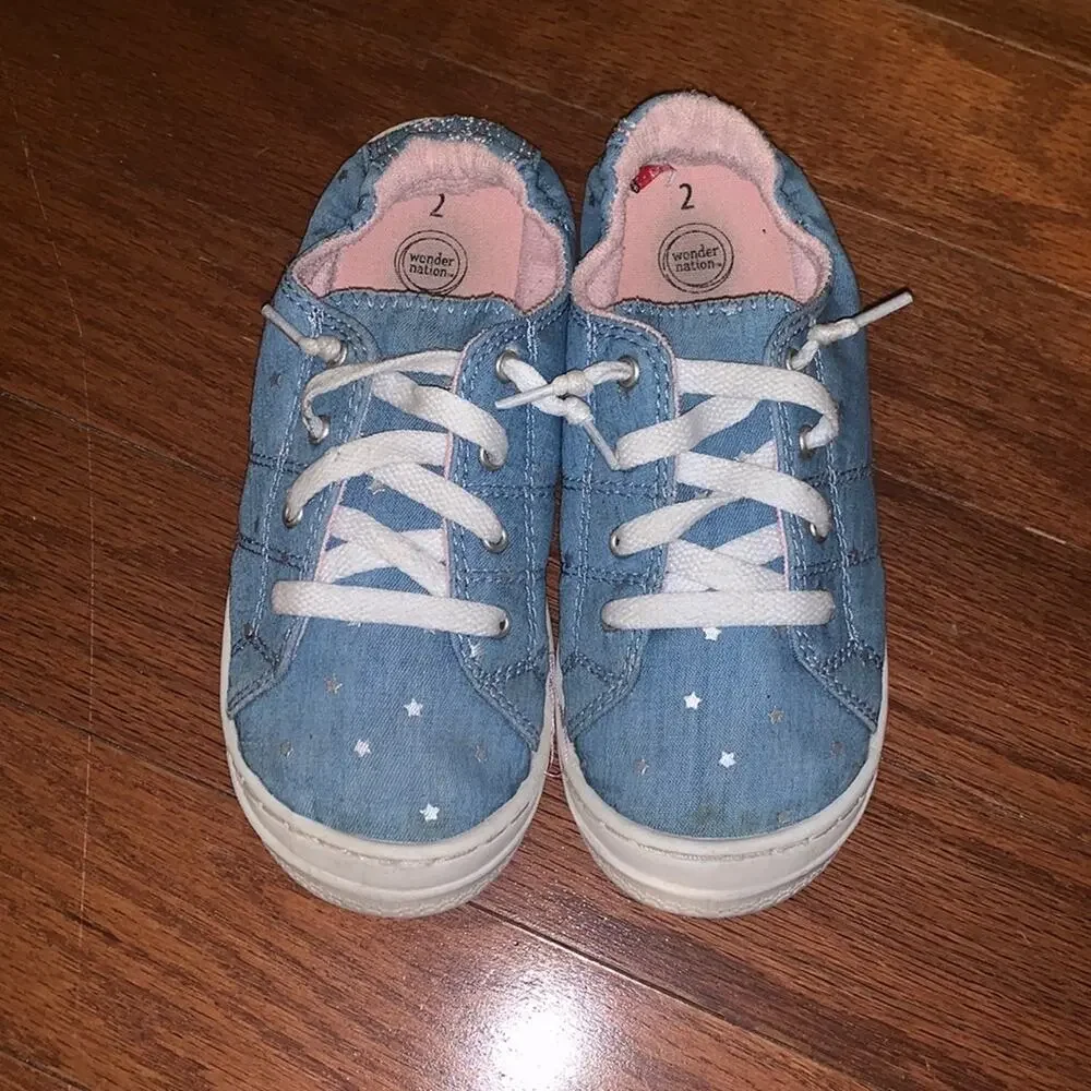Wonder Nation Girls Shoe Size 2 Casual Slip On